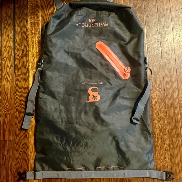 Geckobrand, Waterproof Backpack - Gray and Orange, 30 Liters, EUC - Picture 1 of 10